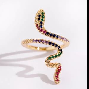 Colorful sanke serpent ring